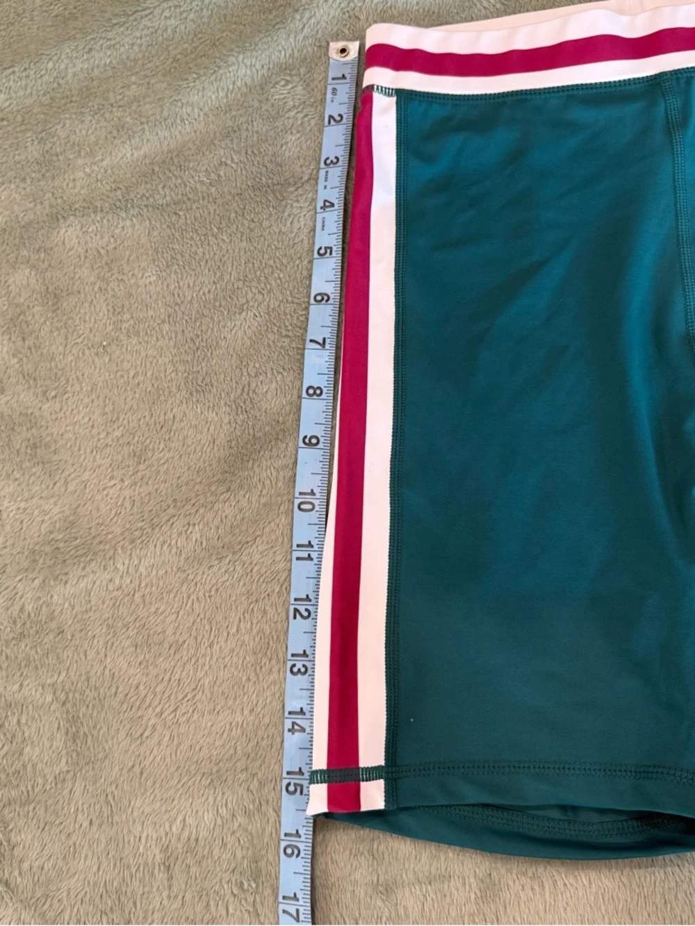 Wilo The Label Rib Bike Shorts XS Green Pink Athletic High Rise NWT - Picture 10 of 12